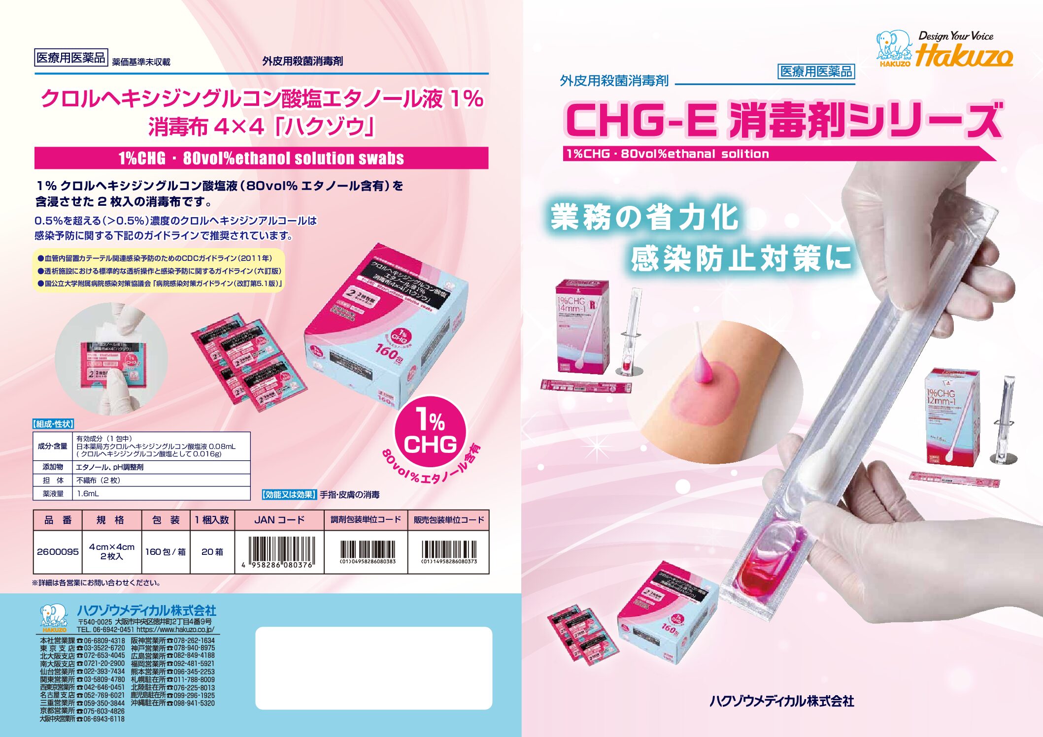 CHG綿棒・消毒布シリーズ