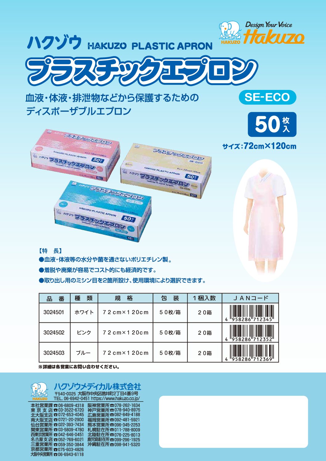 プラスチックエプロンSE-ECO